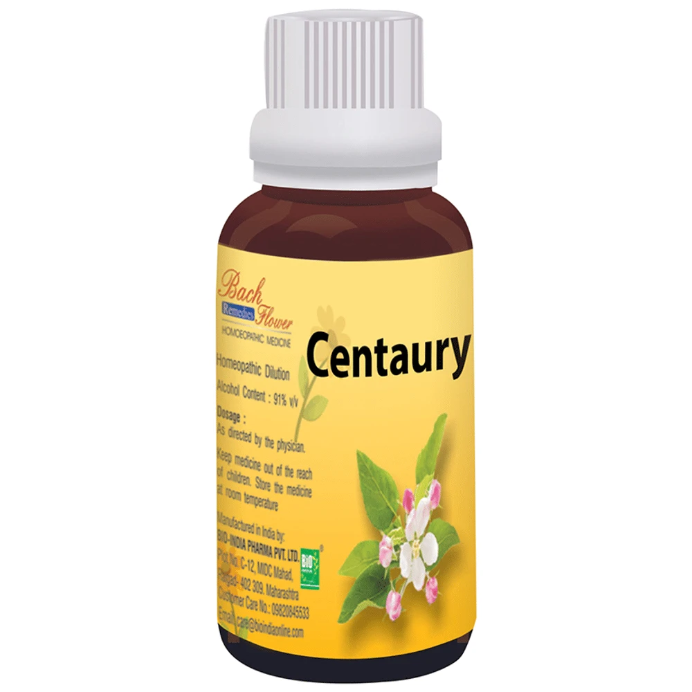 Bio India Bach Flower Centaury bottle of 100 ml Dilution