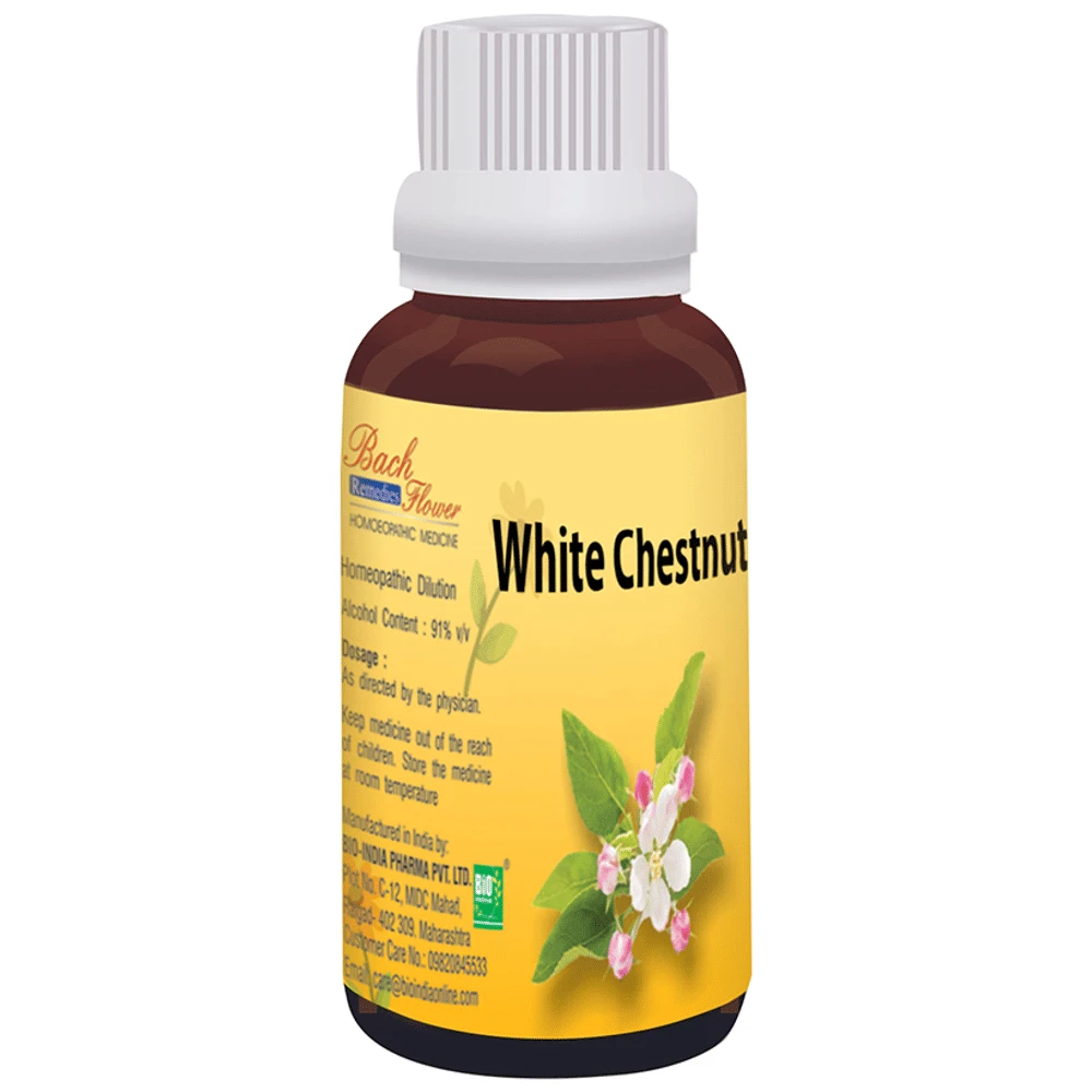Bio India Bach Flower White Chestnut bottle of 100 ml Dilution