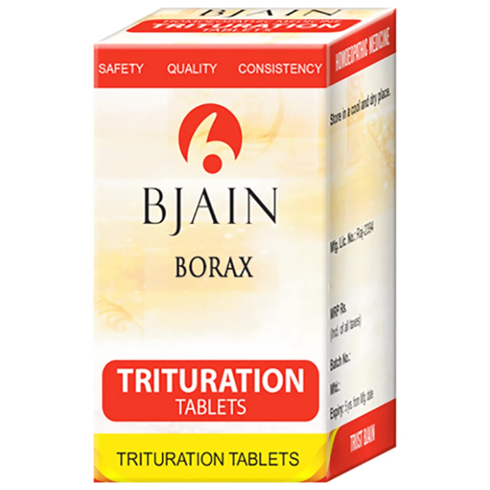 Bjain Borax Trituration Tablet 6X bottle of 450 gm Trituration Tablet Bjain Borax Trituration Tablet 6X bottle of 450 gm Trituration Tablet