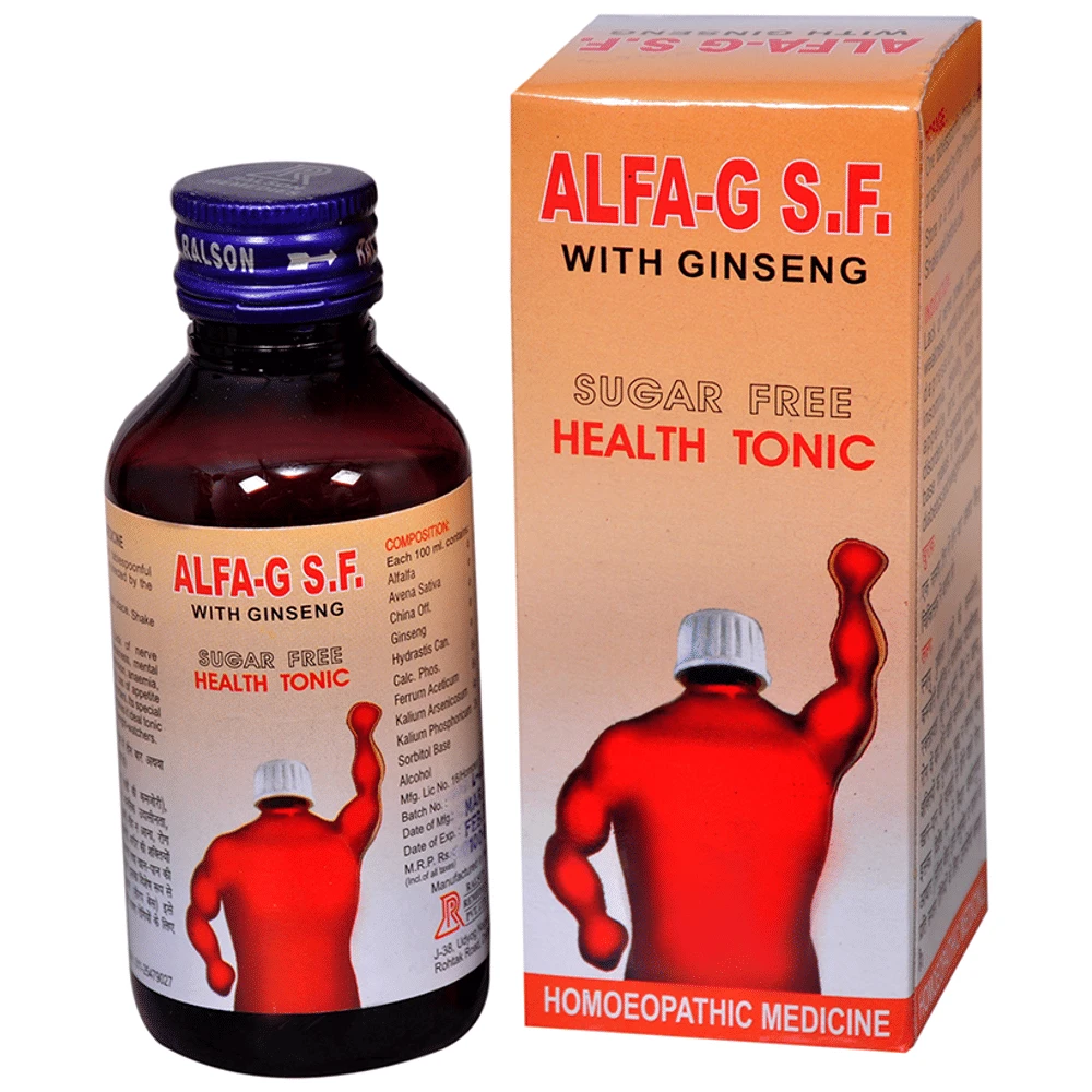Ralson Remedies Alfa-G S.F. With Ginseng Health Tonic bottle of 115 ml Tonic