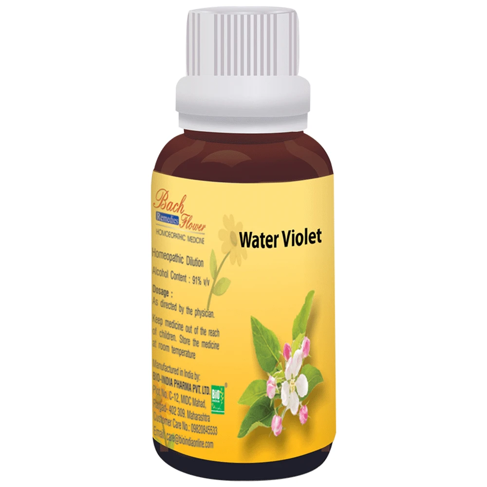 Bio India Bach Flower Water Violet bottle of 100 ml Dilution