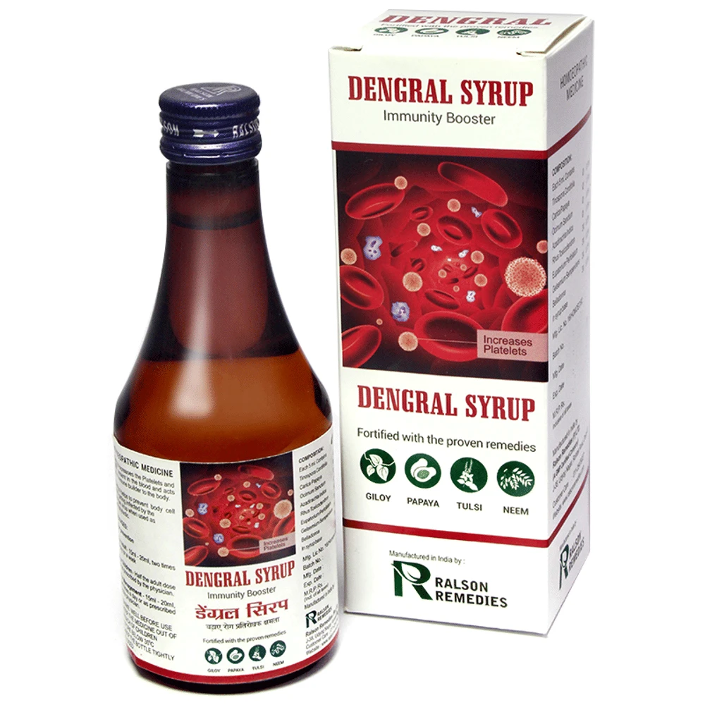 Ralson Remedies Dengral Syrup bottle of 200 ml Syrup