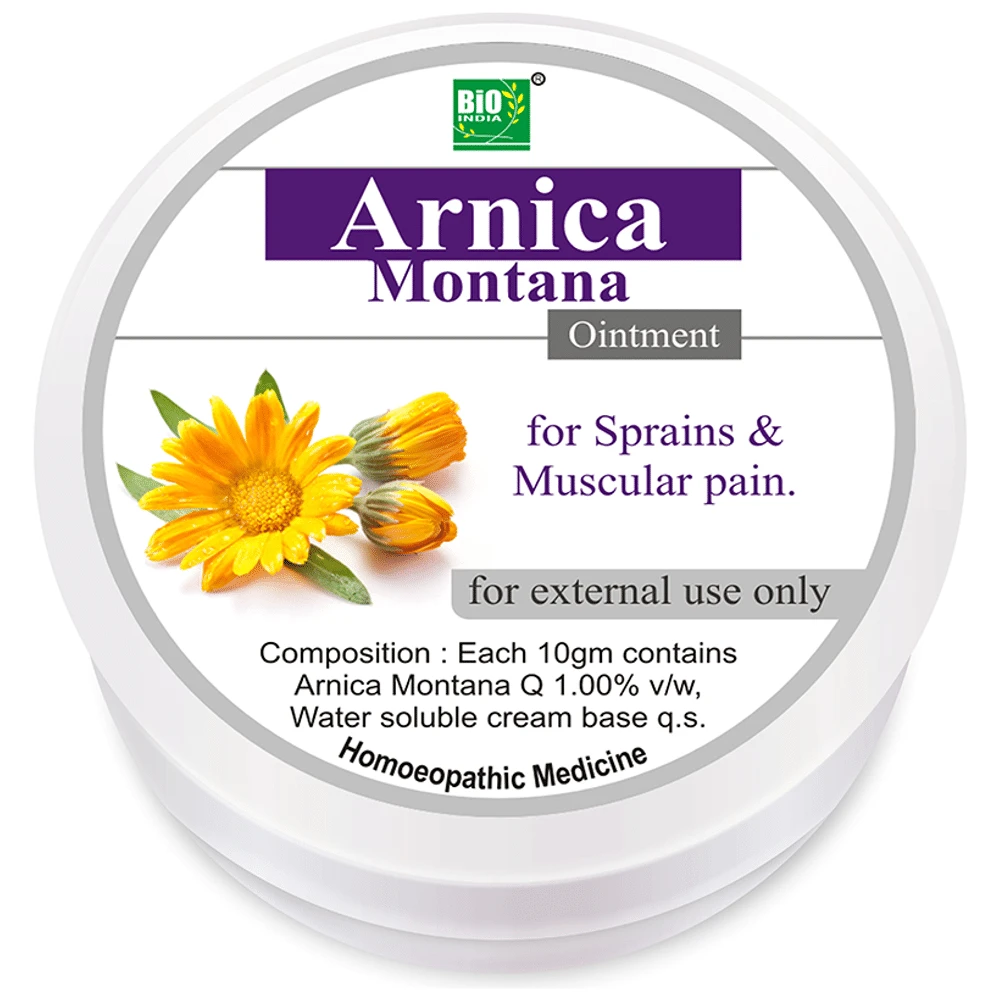 Bio India Arnica Montana Ointment jar of 30 gm Ointment Bio India Arnica Montana Ointment jar of 30 gm Ointment