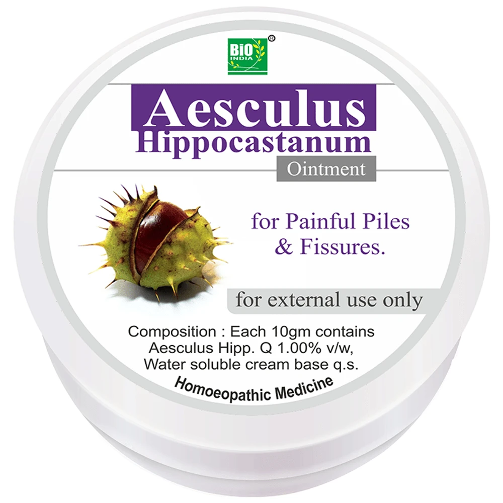 Bio India Aesculus Hippocastanum Ointment jar of 30 gm Ointment