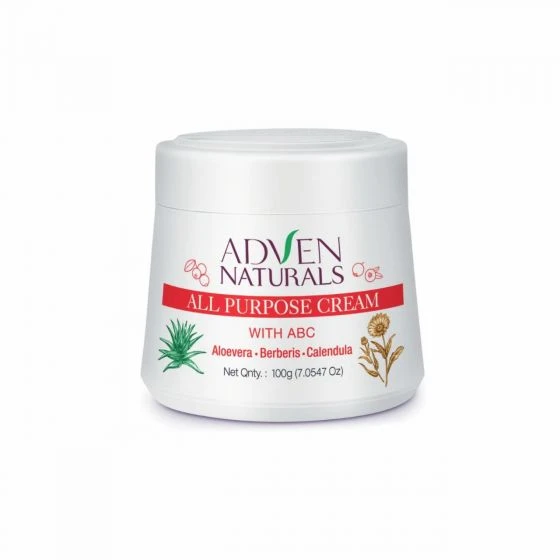 Adven Naturals All Purpose Cream With ABC (ALOEVERA, BERBERIS & CALENDULA) - [100g]