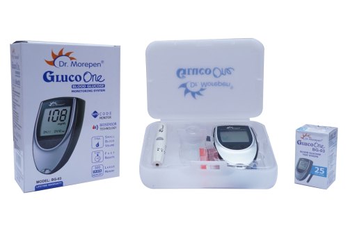 Dr.Morepen Glucose Monitor (Gluco One BG03) + 50 Strips