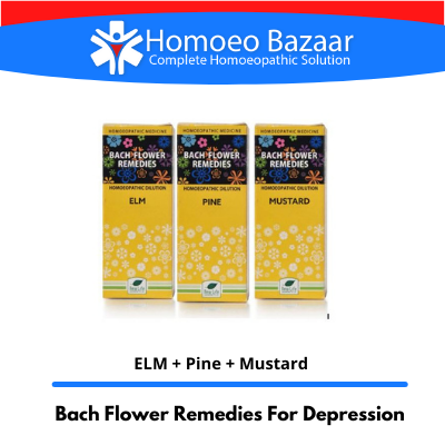 Bach Flower Remedies For Depression (ELM + Pine + Mustard) Bach Flower Remedies For Depression (ELM + Pine + Mustard)