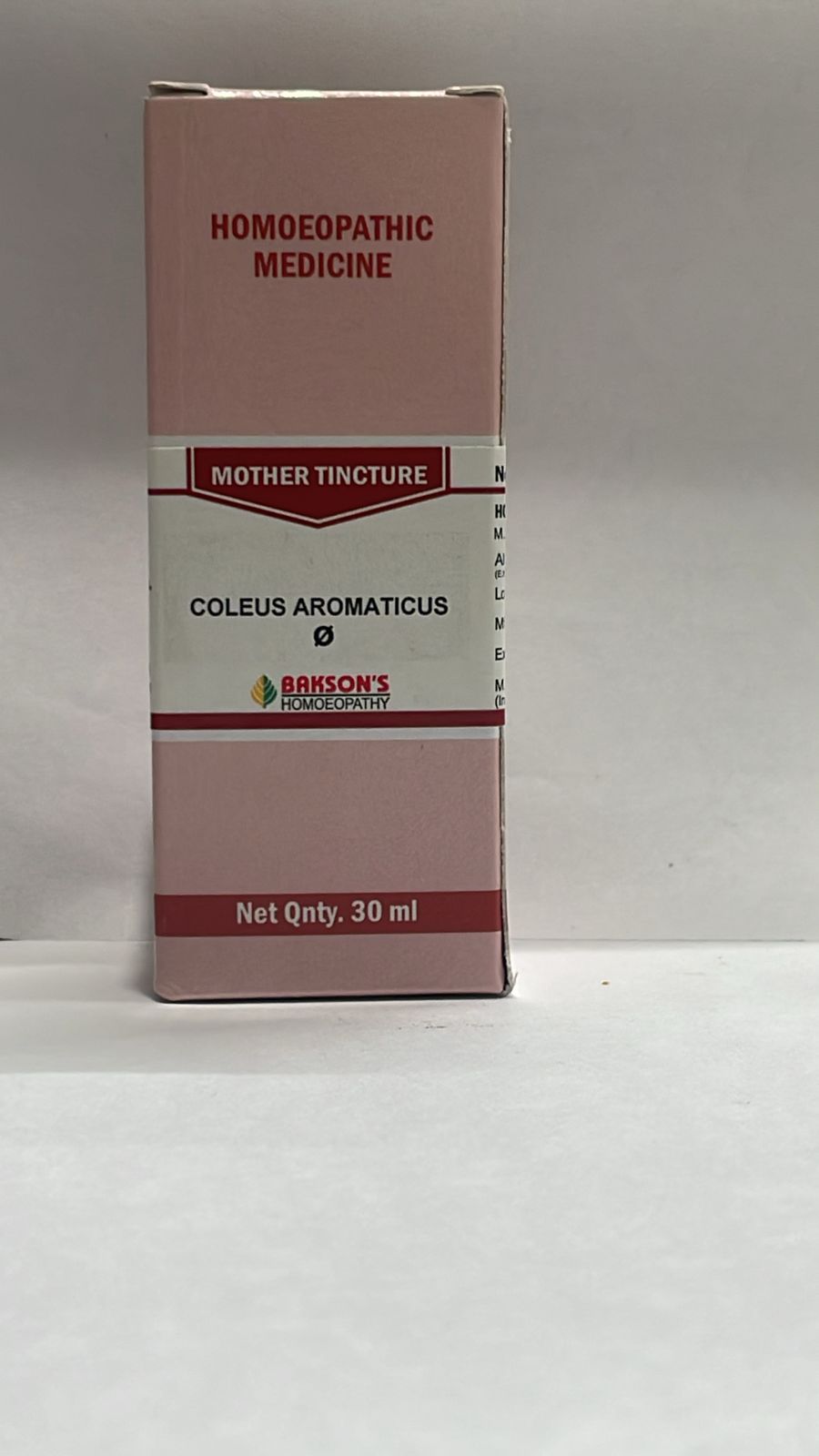 Bakson's Coleus Aromaticus Mother Tincture (30 ml)