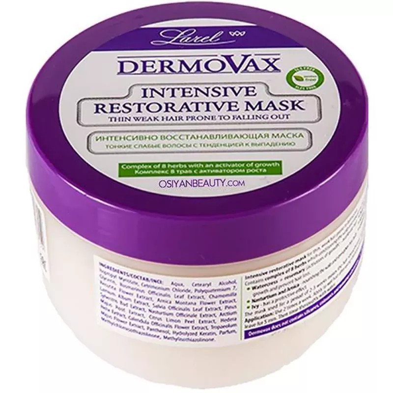 Larel Dermovax Intensive Restorative Hair Mask Made For Thin Weak Hair Prone To Falling Out(Made In Europe) (300ml)