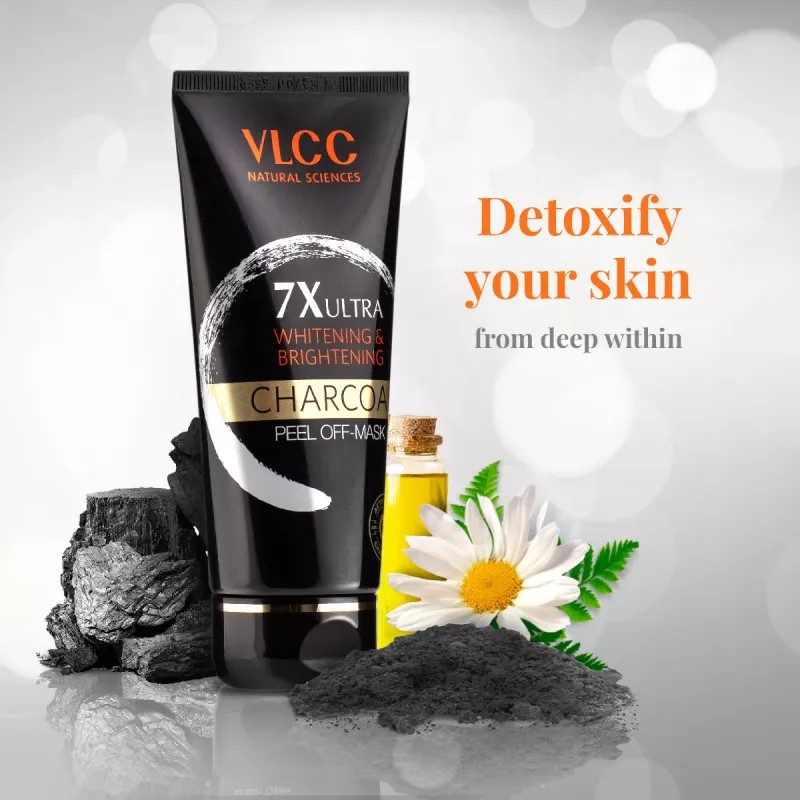 VLCC 7X Ultra Whitening & Brightening Charcoal Peel Off Mask (100g)