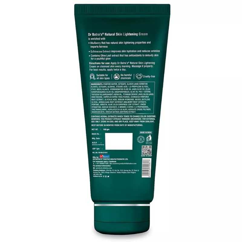 Dr Batras Natural Skin Lightening Cream (100g)