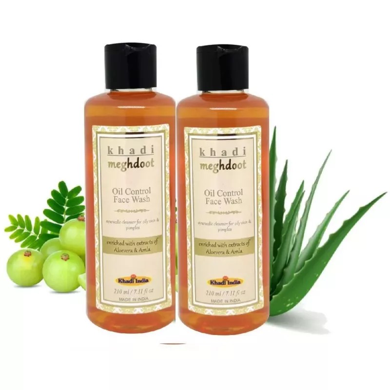 Khadi Meghdoot Oil Control Face Wash (210ml, Pack of 2)