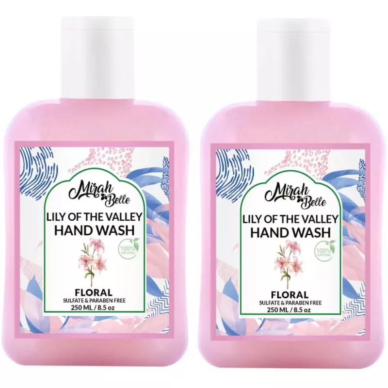 Mirah Belle Lily Of The Valley Natural Hand Wash Sulfate & Paraben Free (250ml, Pack of 2)