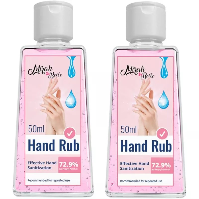 Mirah Belle Hand Cleanser Sanitizer Gel Sulfate And Paraben Free Hand Rub (50ml, Pack of 2)