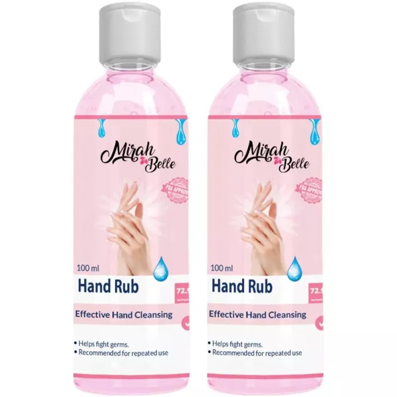 Mirah Belle Hand Cleanser Sanitizer Gel Sulfate And Paraben Free Hand Rub (100ml, Pack of 2)