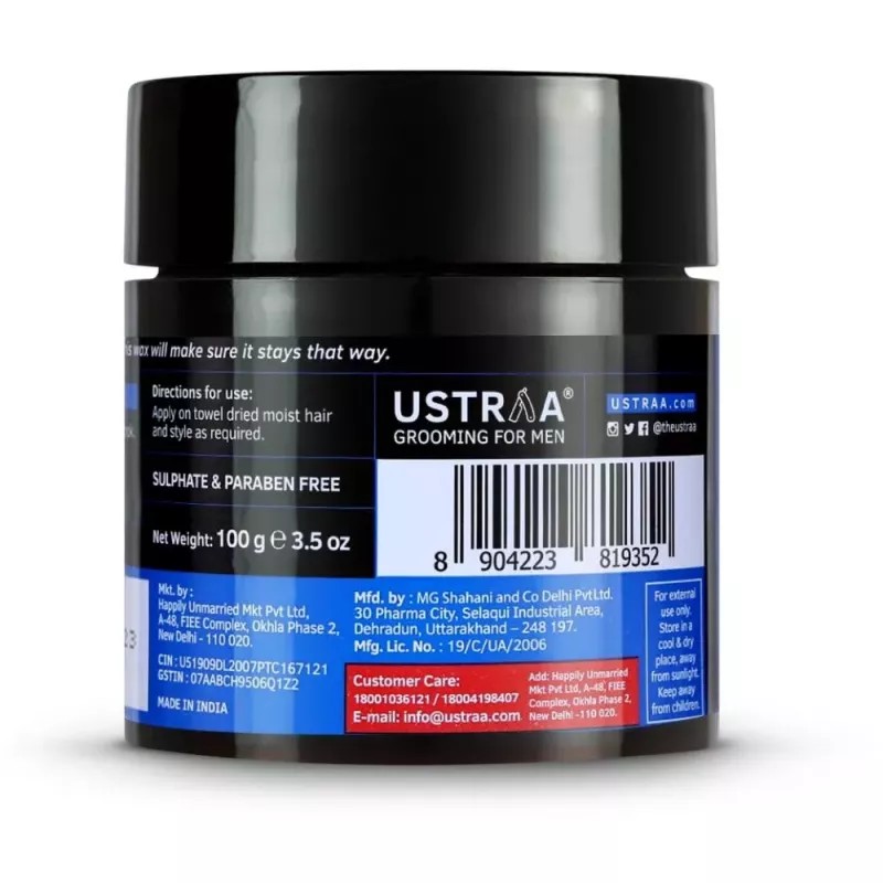 Ustraa Hair Wax Strong Hold Matt Look (100g)
