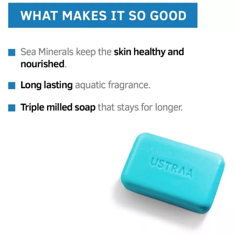 Ustraa Deo Soap For Men (100g, Pack of 8)