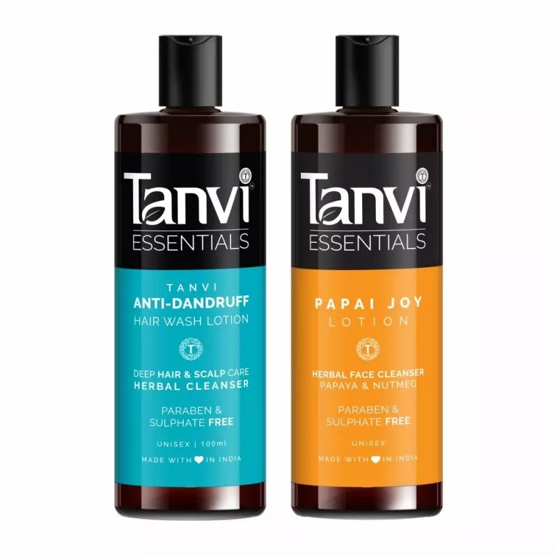 Tanvi Herbals Daily Essentials Kit (Hair Wash 100ml + Lotion 100ml) (1Pack)