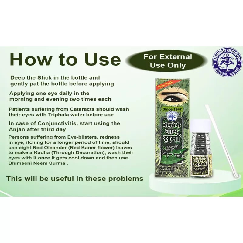 Bhimseni Neem Surma (725mg, Pack of 6)