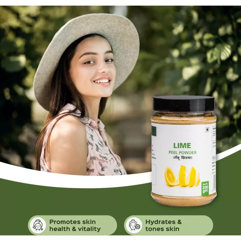 Bixa Botanical Lime Peel Powder Citrus Aurantifolia (200g)