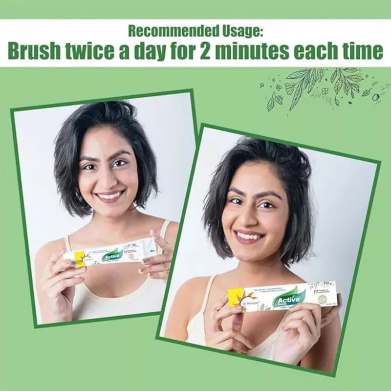 Dr Morepen Active Smile Herbal Toothpaste With Neem (100g, Pack of 4)