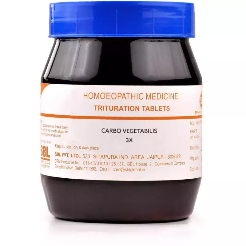 SBL Carbo Vegetabilis 3X (450g)