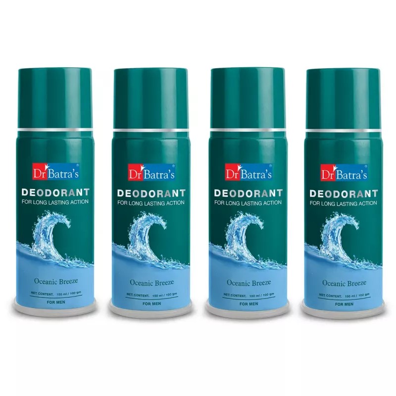 Dr Batras Deodorant for Men (150ml, Pack of 4)