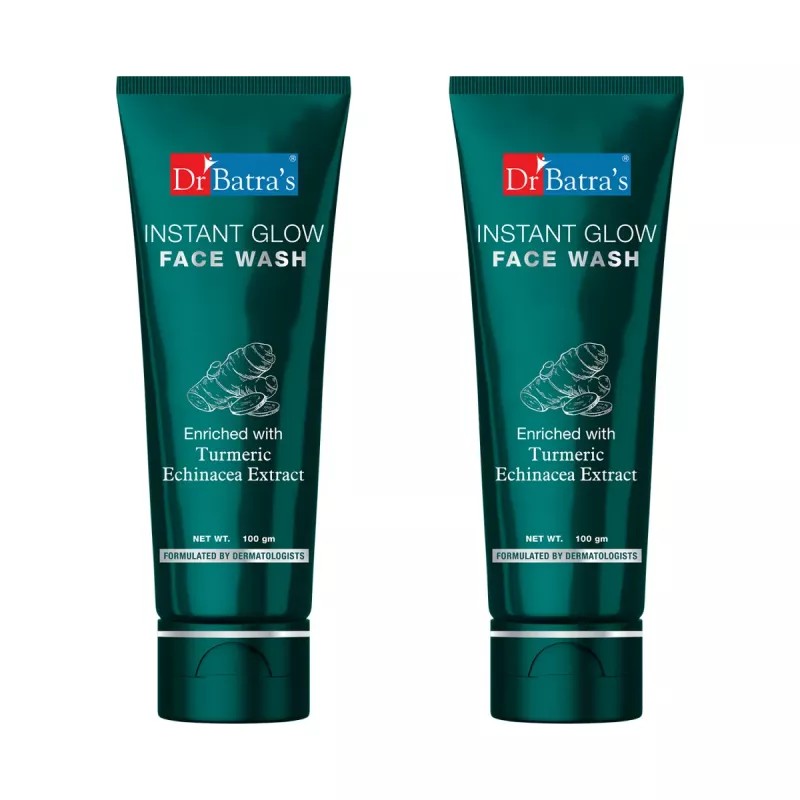 Dr Batras Instant Glow Facewash With Tumeric (100g, Pack of 2)