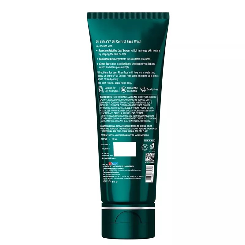Dr Batras Oil Control Facewash (100g, Pack of 2)