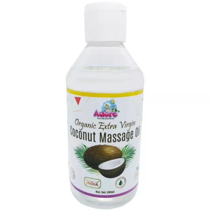 Adore Organic Extra Virgin Coconut Massage Oil (200ml)