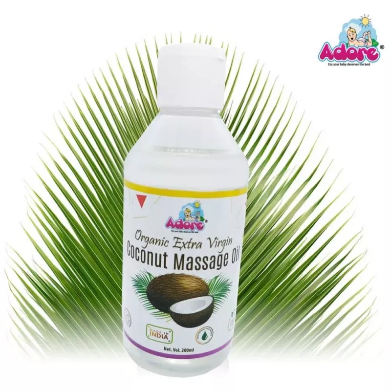 Adore Organic Extra Virgin Coconut Massage Oil (200ml)