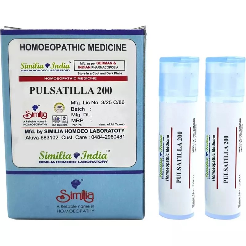 Similia India Pulsatilla Nigricans 200 CH (8g, Pack of 2)