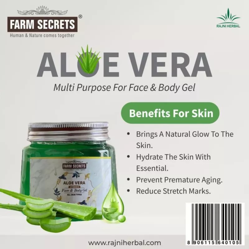 Farm Secrets Aloe Vera Face And Body Gel (220g)