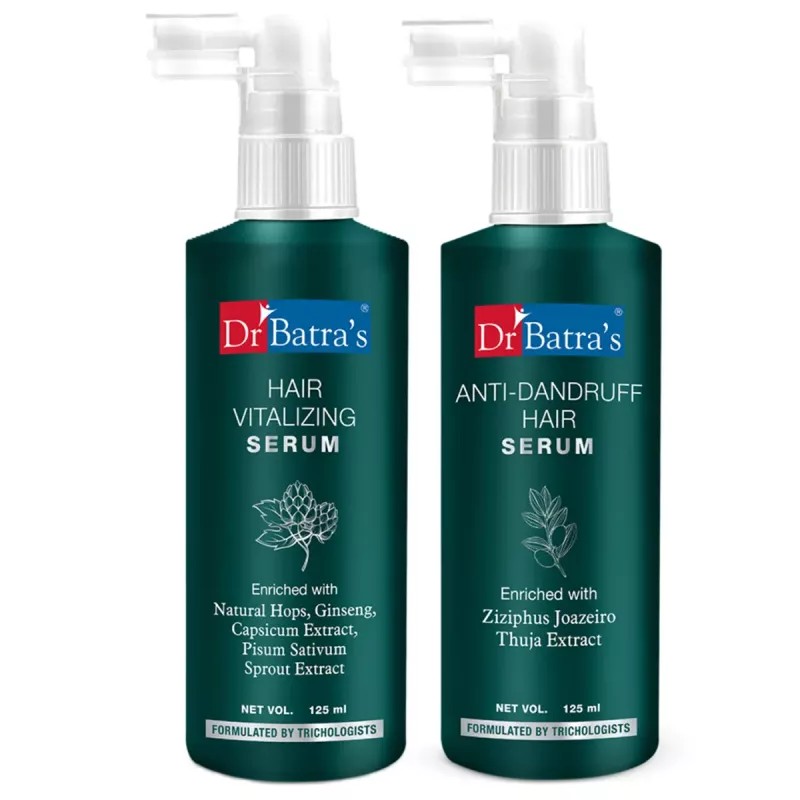 Dr Batras Anti Dandruff Hair Serum And Hair Vitalizing Serum Combo (Each 125ml) (1Pack)