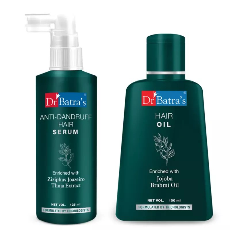 Dr Batras Anti Dandruff Hair Serum And Hair Oil Combo (Serum 125ml + Oil 100ml) (1Pack)