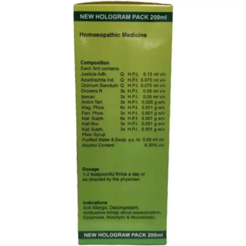 Dr Wellmans Kof Nac Syrup (200ml)