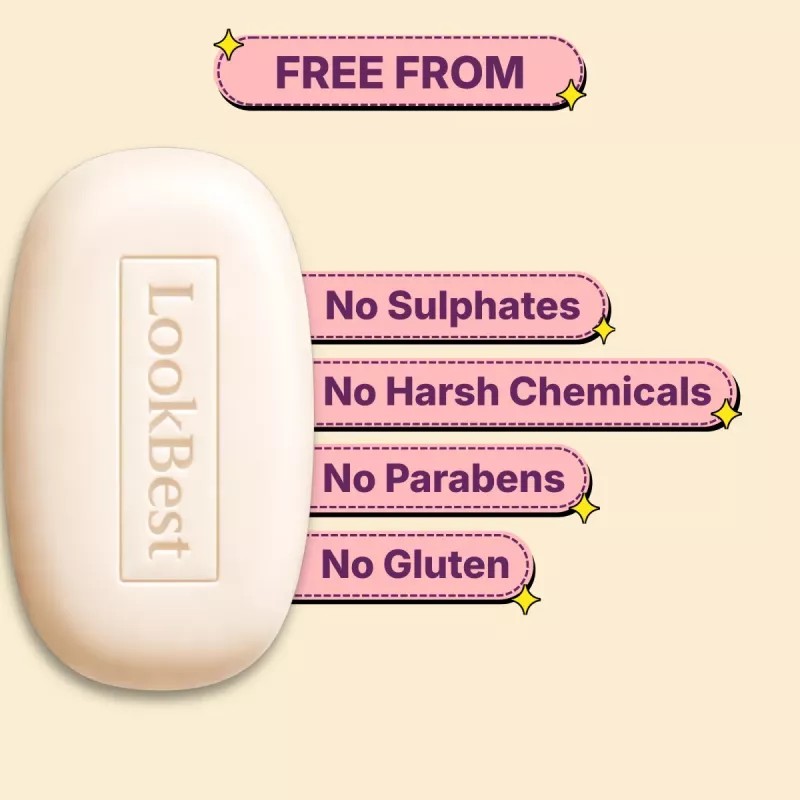 HealthBest Lookbest Skin Brightening Soap (75g, Pack of 3)