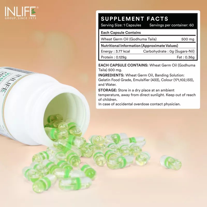 Inlife Wheat Germ Oil Supplement (60caps)