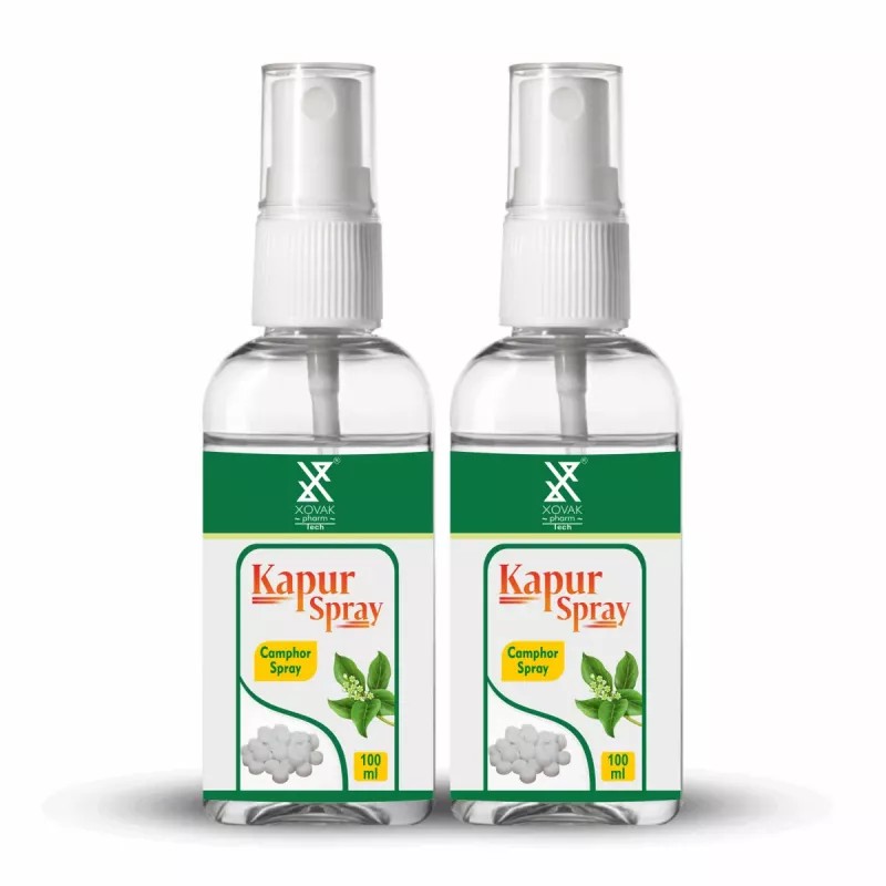 Xovak Pharma Tech Kapur Camphor Original Bhimseni Spray (100ml, Pack of 2)