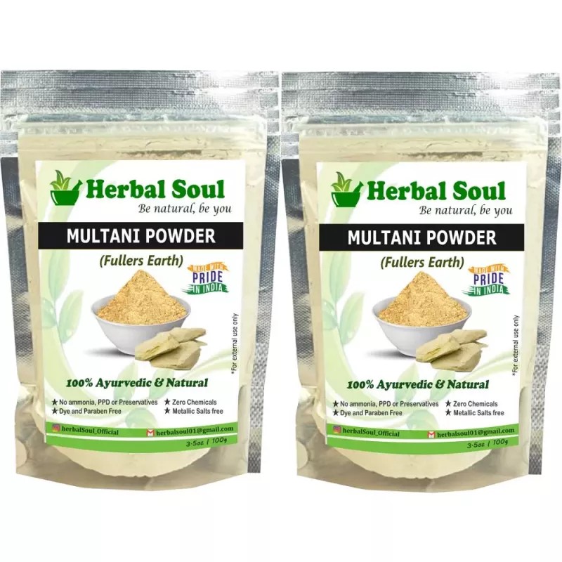 Herbal Soul Multani Mitti Powder (100g, Pack of 2)