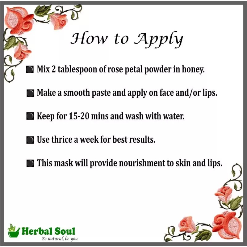 Herbal Soul Rose Petal Powder (100g)