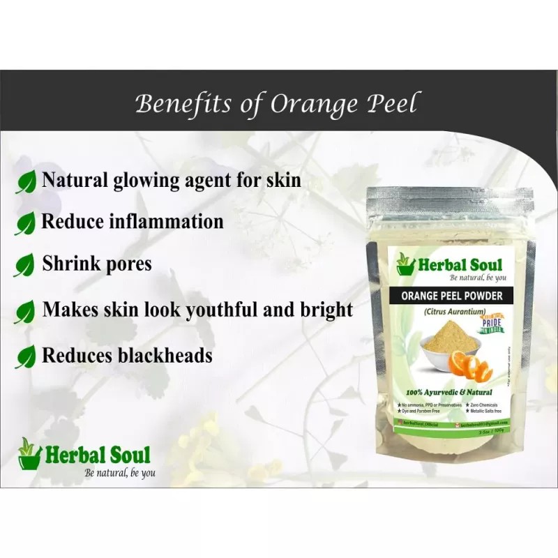 Herbal Soul Orange Peel Powder (100g, Pack of 2)
