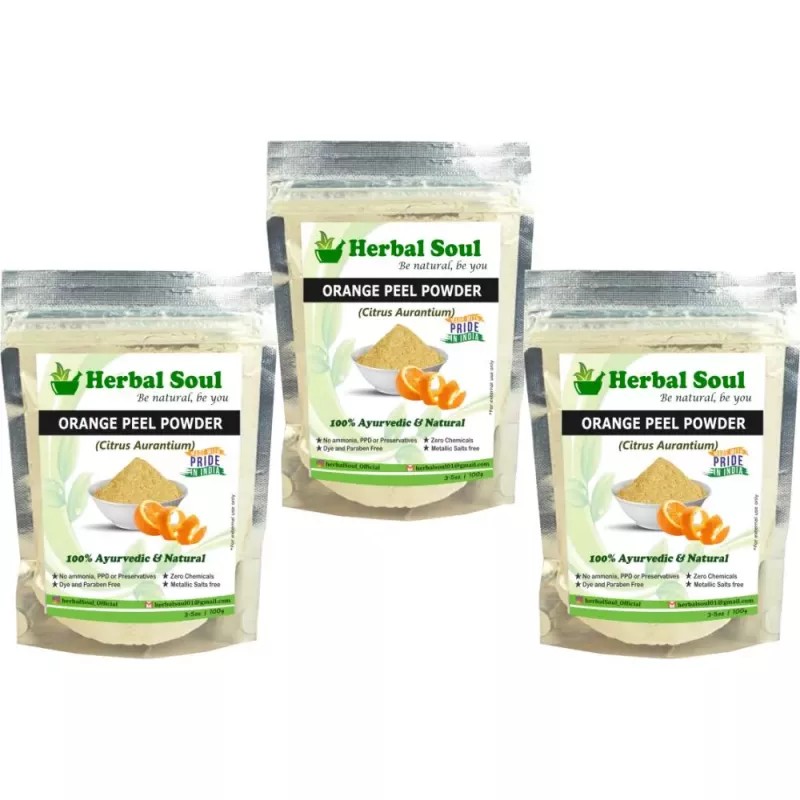 Herbal Soul Orange Peel Powder (100g, Pack of 3)