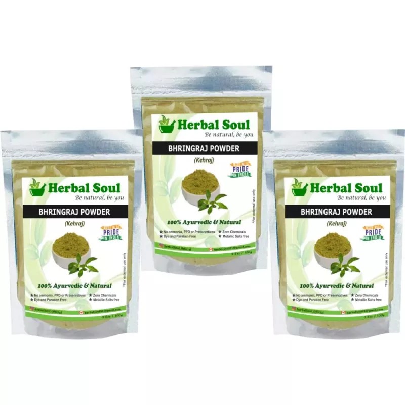Herbal Soul Bhringraj Powder (100g, Pack of 3)