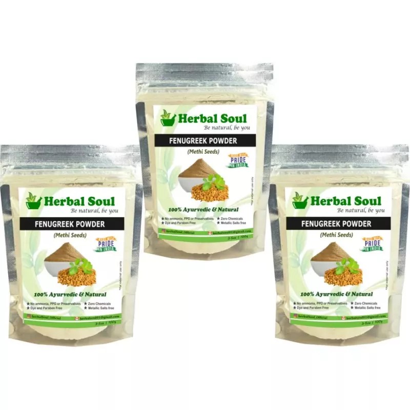 Herbal Soul Fenugreek Methi Seeds Powder (100g, Pack of 3)