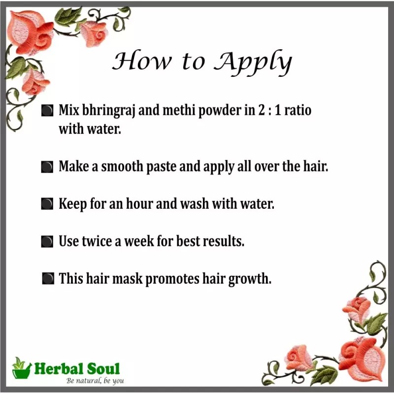 Herbal Soul Bhringraj & Fenugreek Powder Combo (Each 100g) (1Pack)