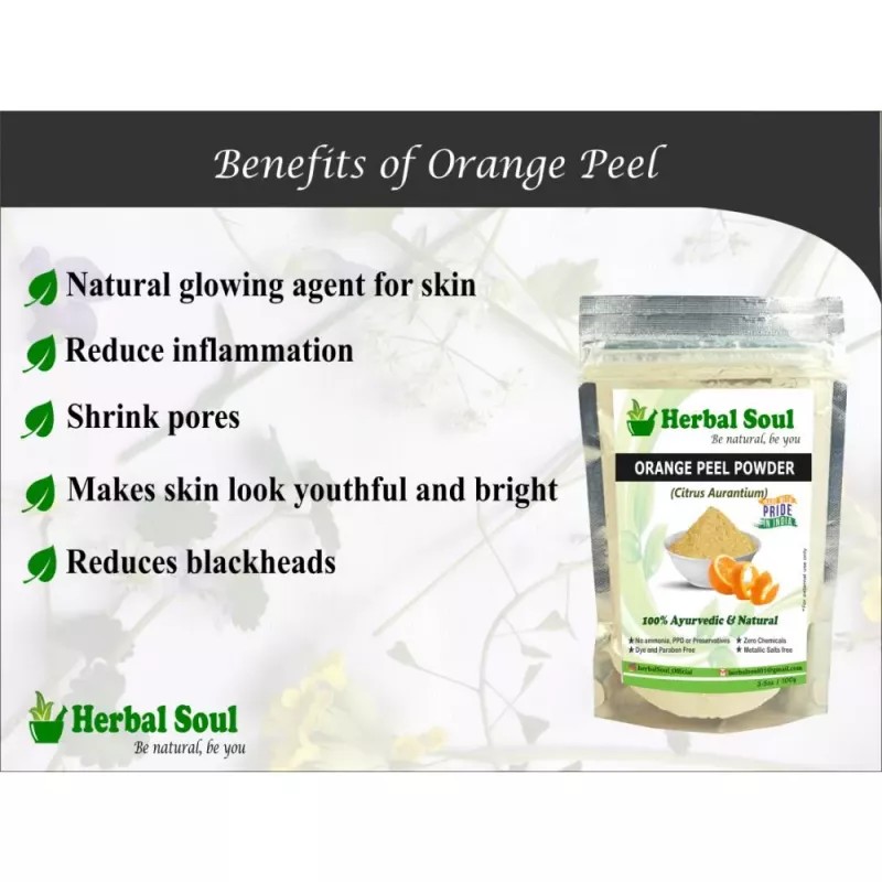 Herbal Soul Orange Peel & Shikakai Powder Combo (Each 100g) (1Pack)