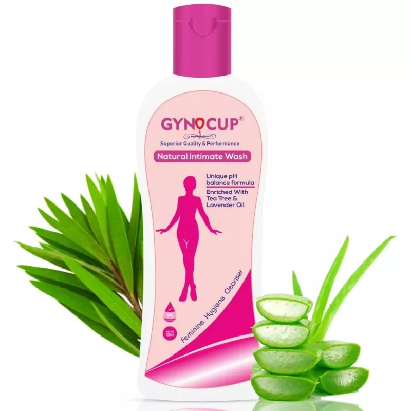 Gynocup Female Intimate Wash, Intimate Gyno Wipes & Menstrual Cup (Small) Combo (Intimate Wash 100ml + Wipes (20cm x 15cm) 10 Pcs + 1 Cup) (1Pack)