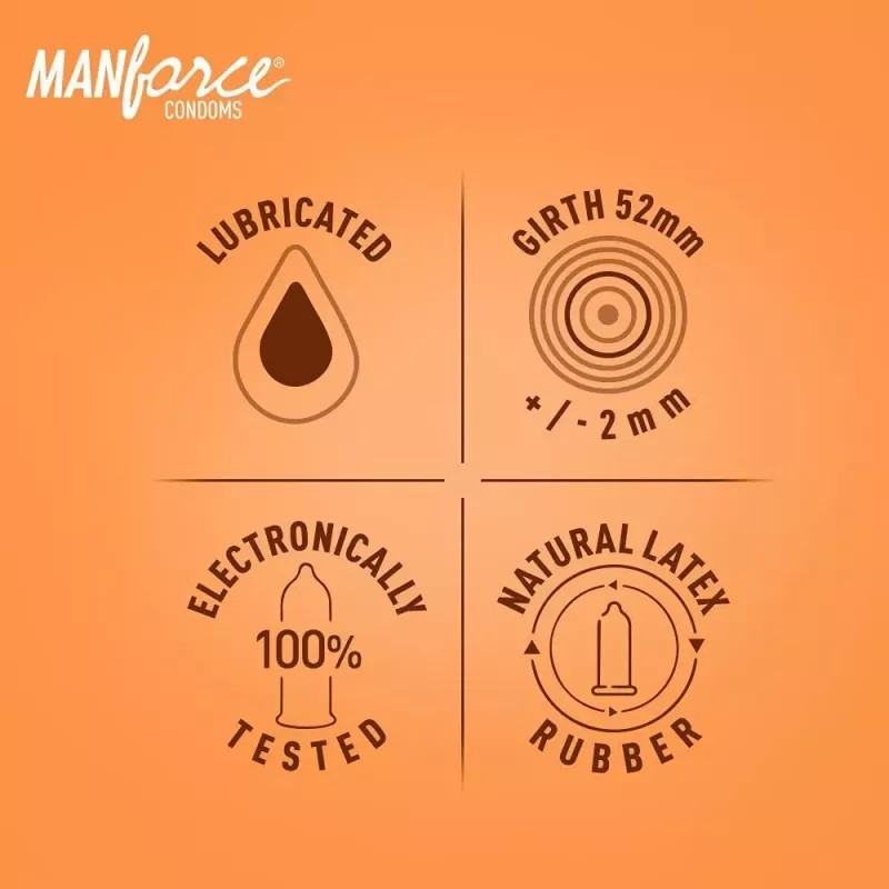 Mankind Pharma Manforce Condoms Overtime Orange (10pcs)