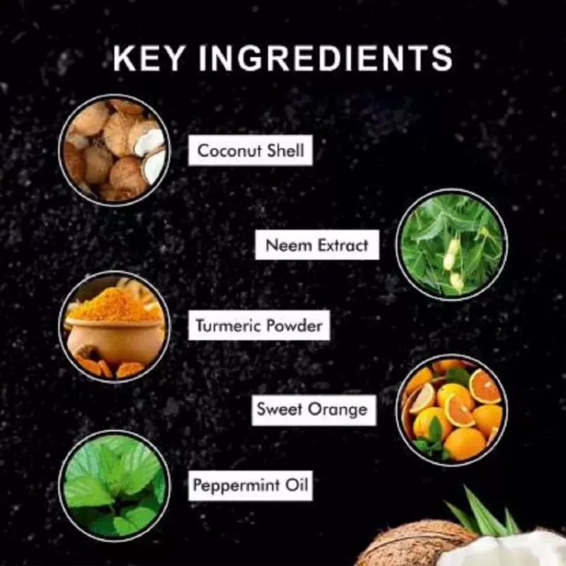 Skiura Nature Activated Coconut Charcoal Teeth Whitening Powder (50g)